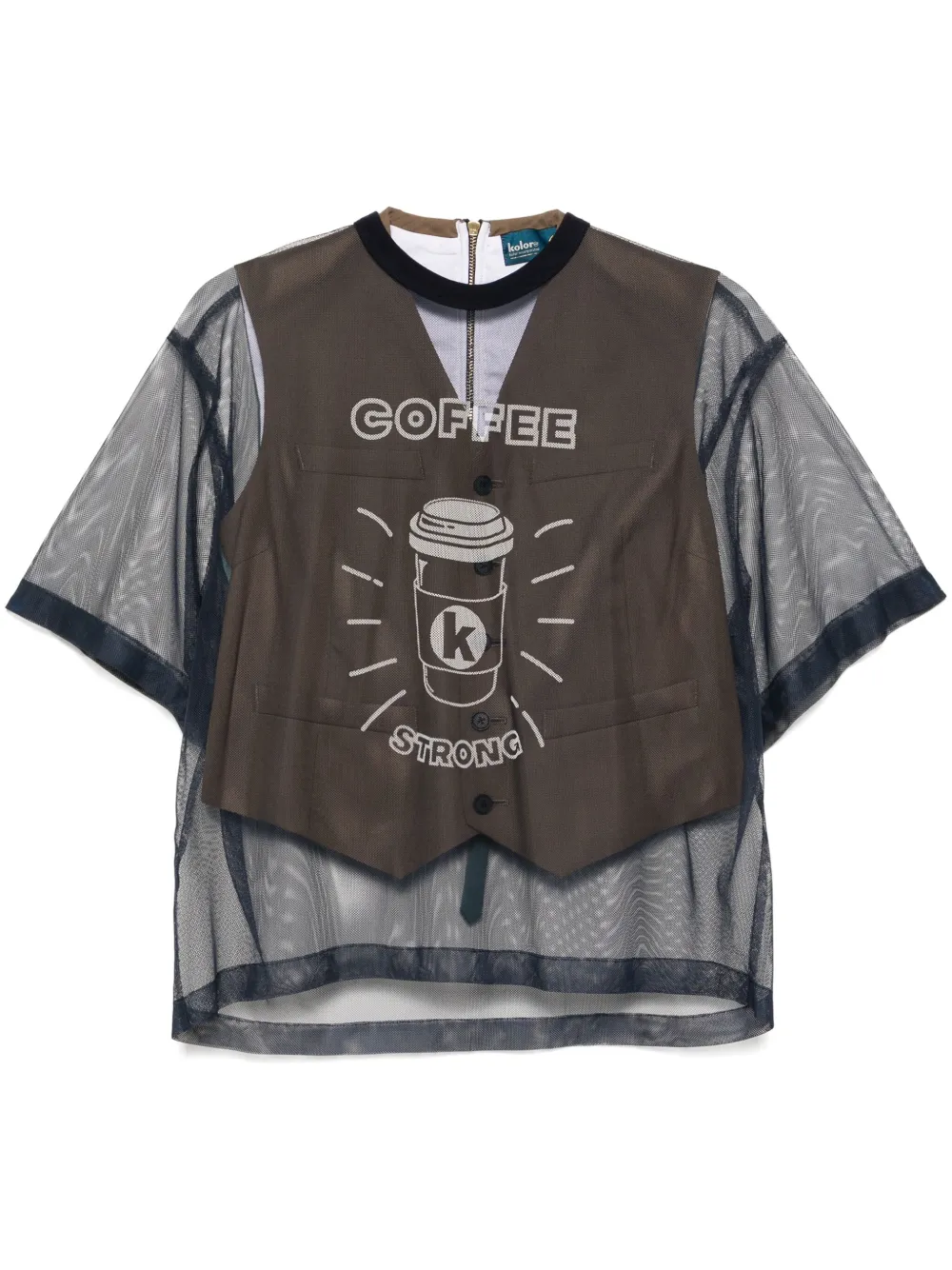 Топ с графическим принтом Kolor, синий
Топ с графическим принтом Kolor, синий