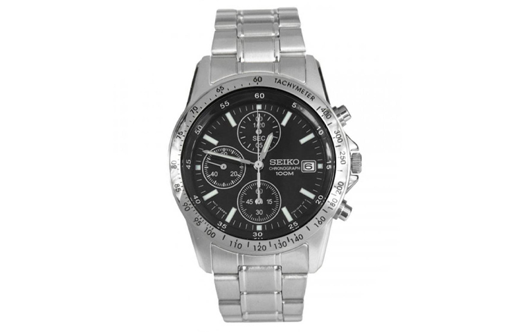 Кварцевые часы на стальном браслете 40 мм Мужские часы с черным циферблатом SEIKO
Кварцевые часы на стальном браслете 40 мм Мужские часы с черным циферблатом SEIKO