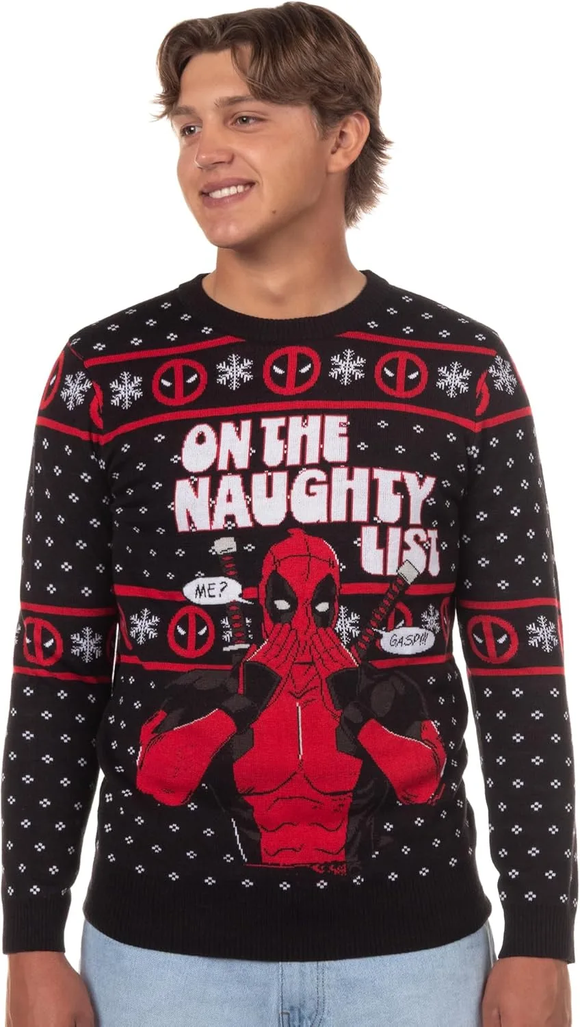 Свитер Marvel Deadpool мужской On The Naughty List Mad Engine
Свитер Marvel Deadpool мужской On The Naughty List Mad Engine