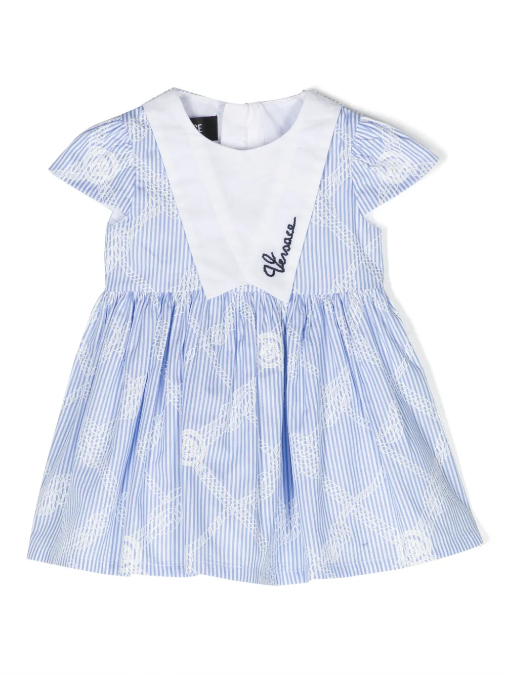 Поплиновое платье в полоску Versace Kids, синий
Поплиновое платье в полоску Versace Kids, синий