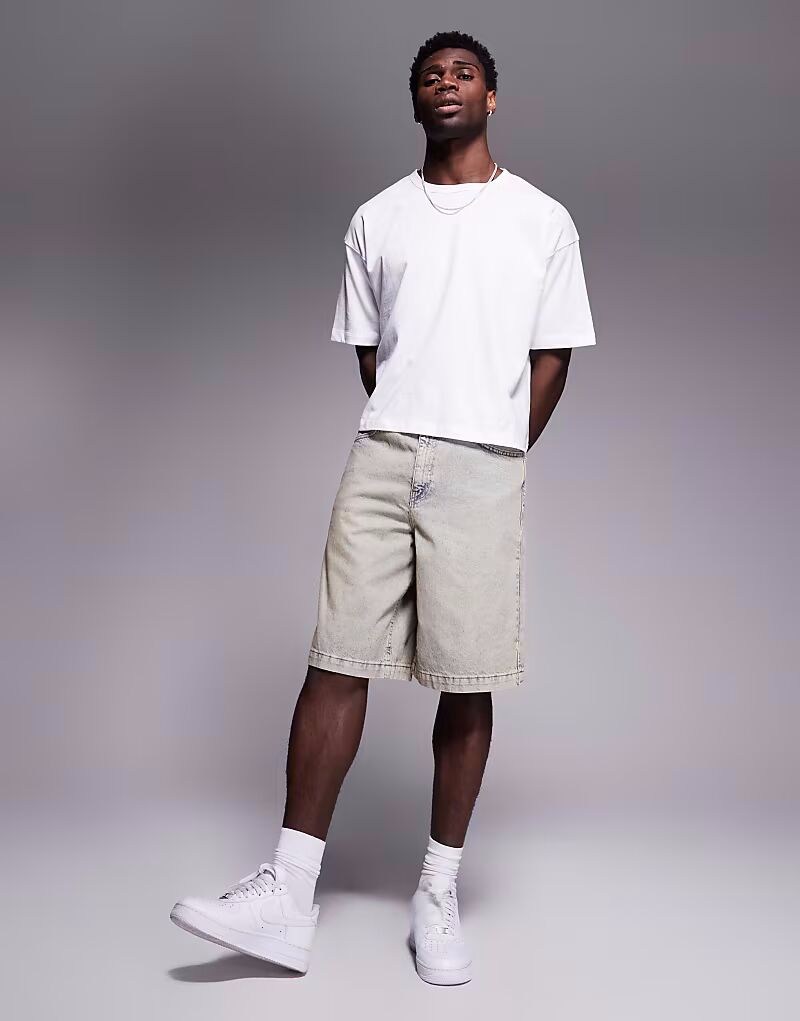 Длинные джинсовые шорты ASOS DESIGN из выбеленного денима
Длинные джинсовые шорты ASOS DESIGN из выбеленного денима