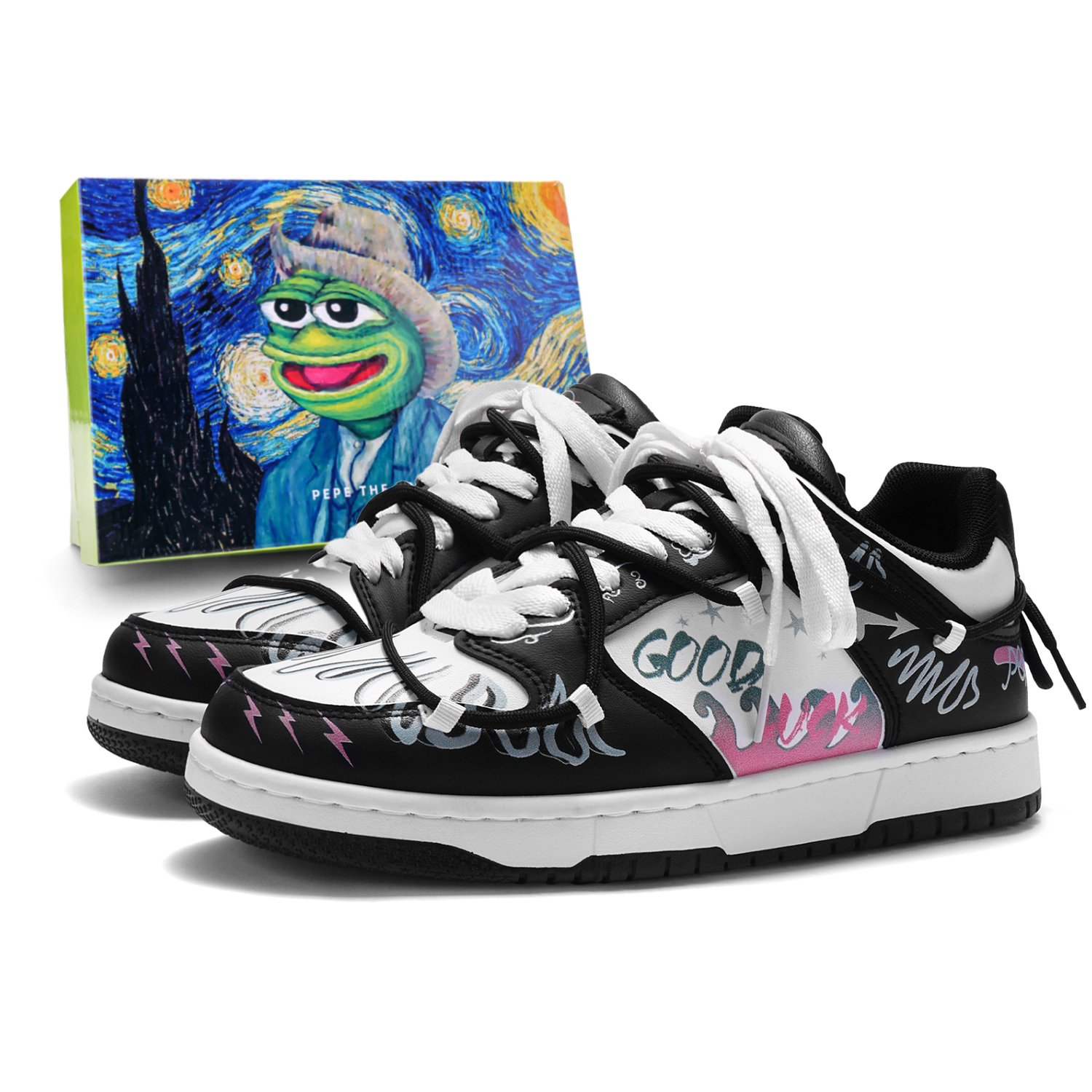 Pepe The Frog Низкие скейтерские кроссовки унисекс бело-желтые, цвет White Yellow
Pepe The Frog Низкие скейтерские кроссовки унисекс бело-желтые, цвет White Yellow