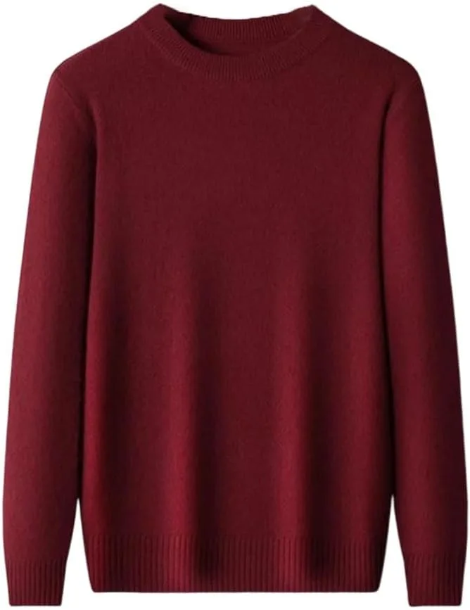 Мужской вязаный свитер с круглым вырезом и длинными рукавами
Мужской вязаный свитер с круглым вырезом и длинными рукавами