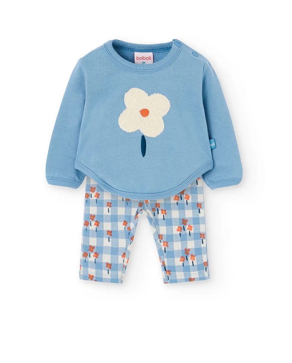 Детский комплект с длинным рукавом и цветочным принтом Boboli, синий
Детский комплект с длинным рукавом и цветочным принтом Boboli, синий