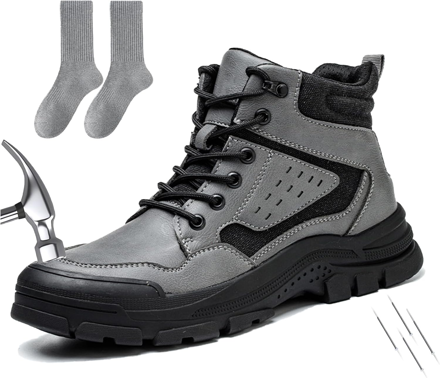 Стальные ботинки для мужчин и женщин, пробоотталкивающие, противоскользящие, ботинки для мужчин, высокие, строительные, неразрушимые защитные ботинки Generic, серый
Стальные ботинки для мужчин и женщин, пробоотталкивающие, противоскользящие, ботинки для мужчин, высокие, строительные, неразрушимые защитные ботинки Generic, серый