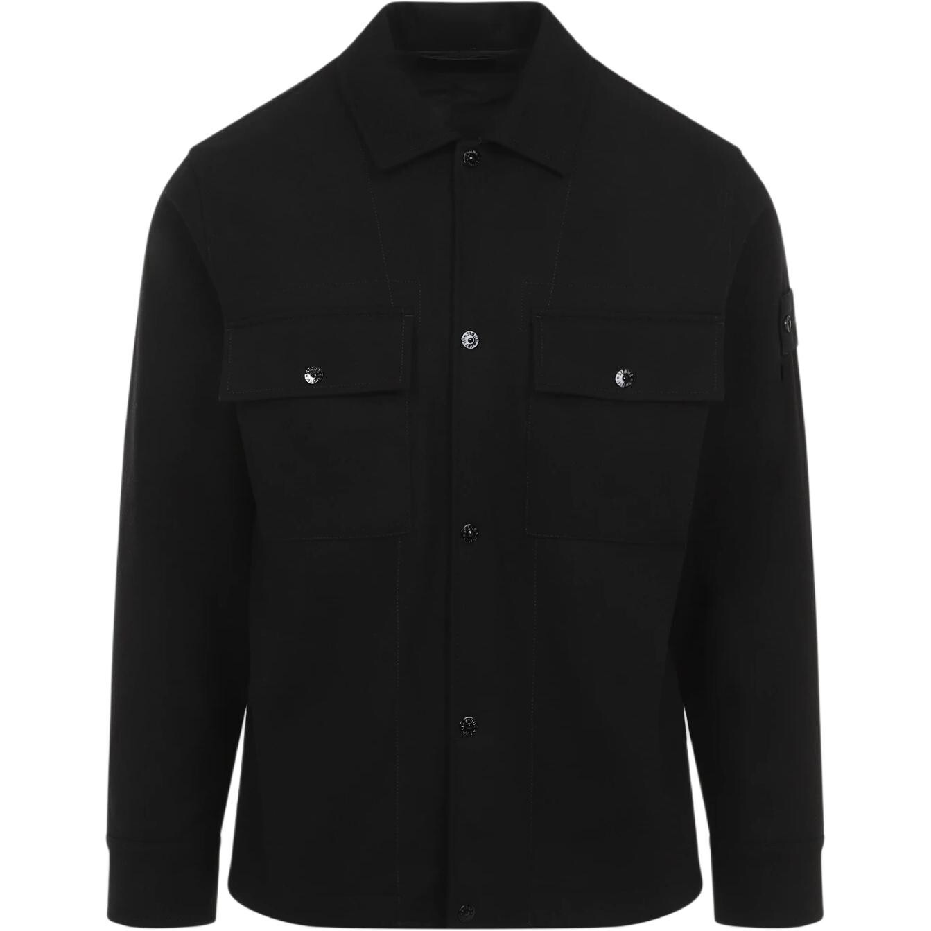 Куртка мужская черная Stone Island, черный 
Куртка мужская черная Stone Island, черный