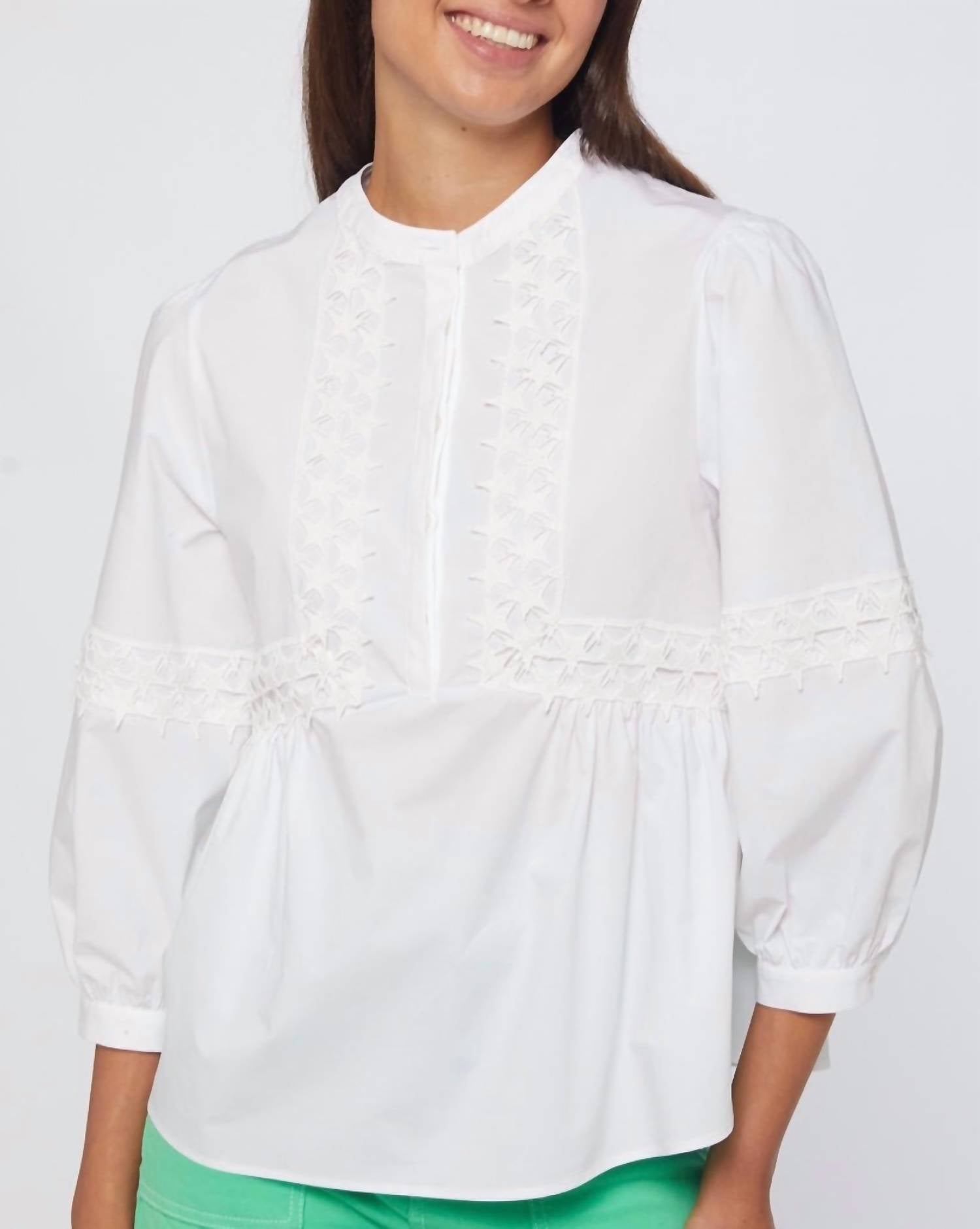 Топ Jolie Poplin белого цвета Vilagallo
Топ Jolie Poplin белого цвета Vilagallo