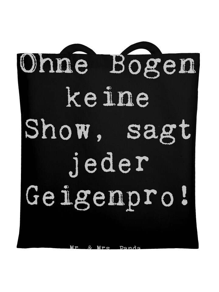 Сумка Mr. & Mrs. Panda Tragetasche Geige Bogen mit Spruch, черный 
Сумка Mr. & Mrs. Panda Tragetasche Geige Bogen mit Spruch, черный