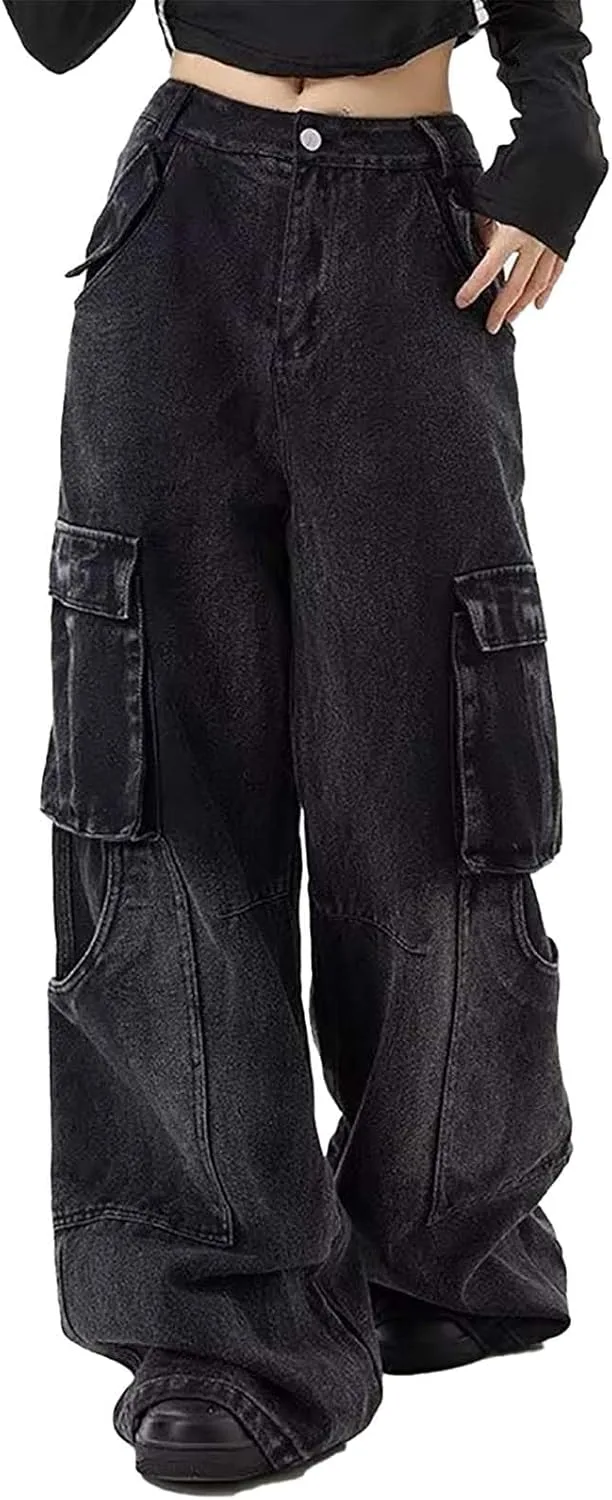 Багги карго джинсы для женщин Y2K широкие ретро потертые LUUTWAL
Багги карго джинсы для женщин Y2K широкие ретро потертые LUUTWAL