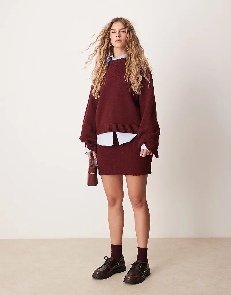 Мини-юбка ASOS DESIGN бордового цвета
Мини-юбка ASOS DESIGN бордового цвета