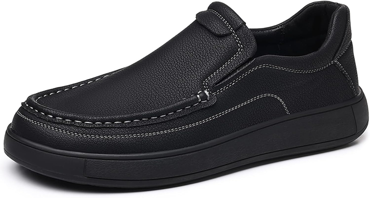 Мужские слипоны IGZBIBG с круглым носком из кожи, повседневные кожаные туфли, нескользящие и легкие низкие лоферы, подходящие для работы и повседневной носки, черный
Мужские слипоны IGZBIBG с круглым носком из кожи, повседневные кожаные туфли, нескользящие и легкие низкие лоферы, подходящие для работы и повседневной носки, черный