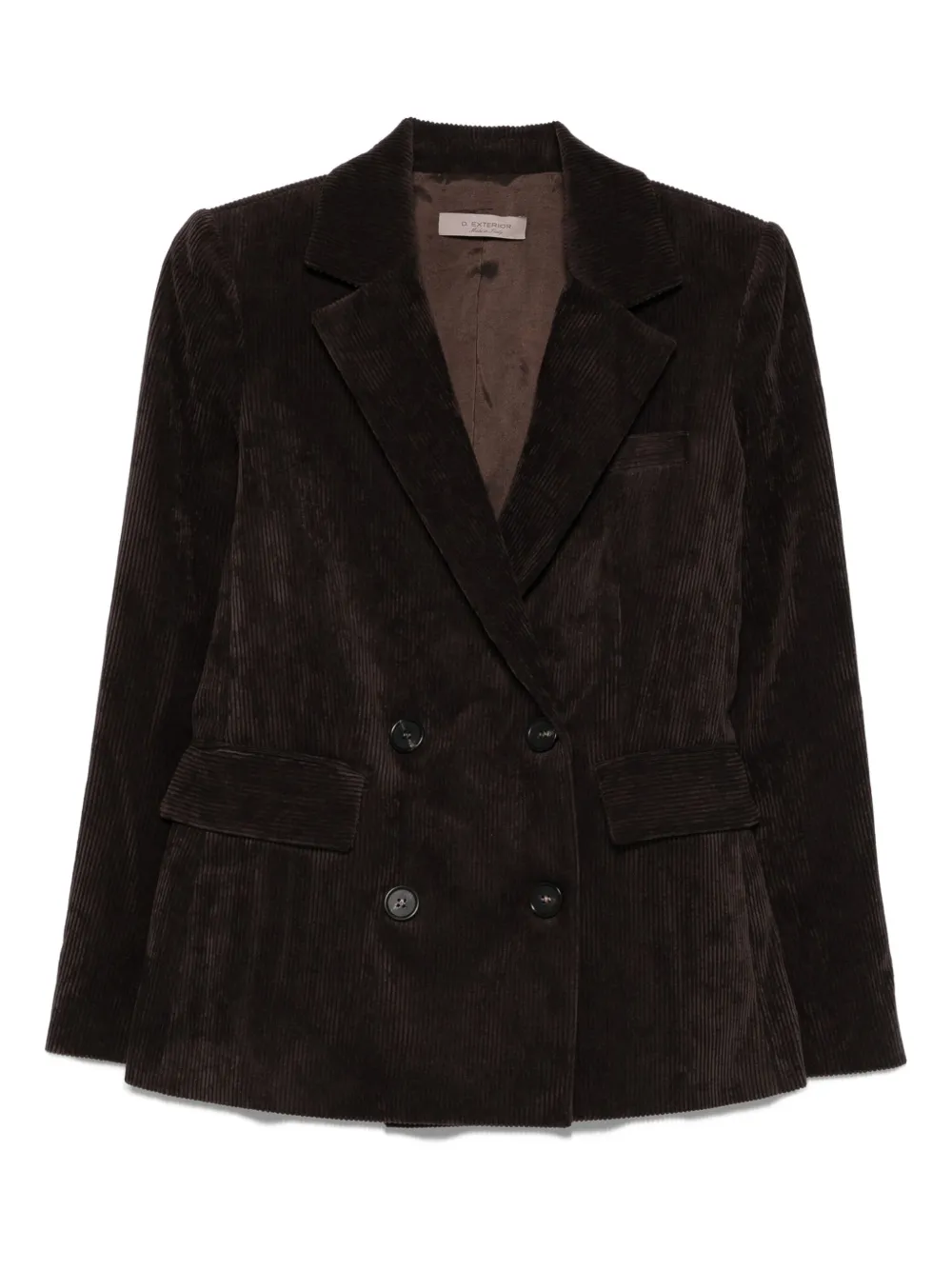 Двубортный вельветовый пиджак D.Exterior, коричневый
Двубортный вельветовый пиджак D.Exterior, коричневый