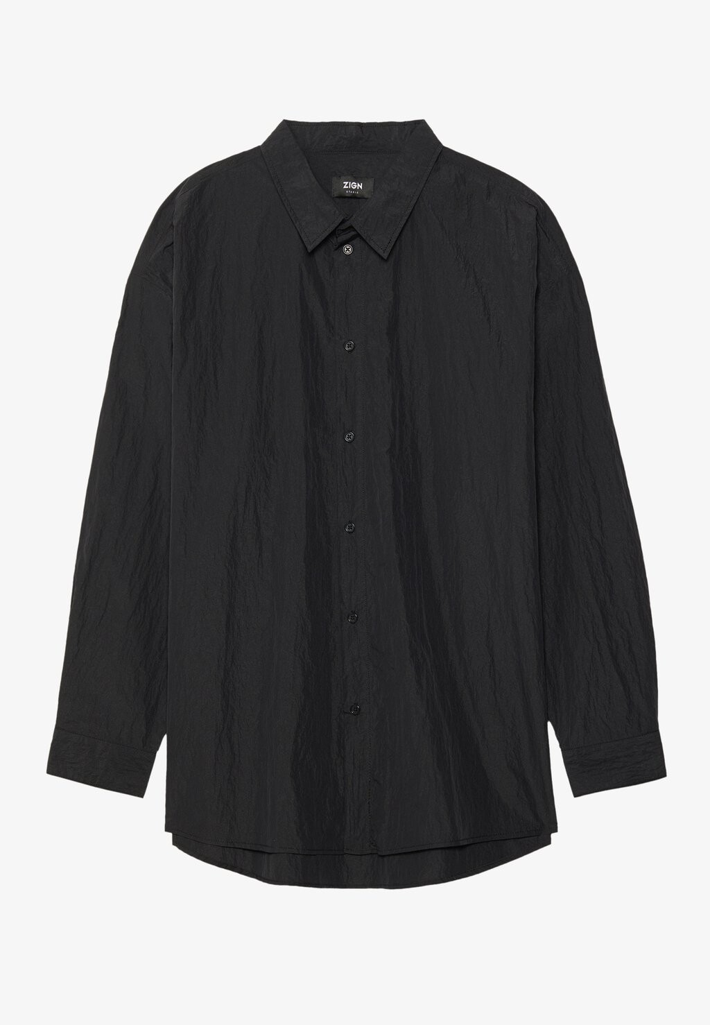Рубашка Nylon Oversized Shirt Zign Studio, черная 
Рубашка Nylon Oversized Shirt Zign Studio, черная