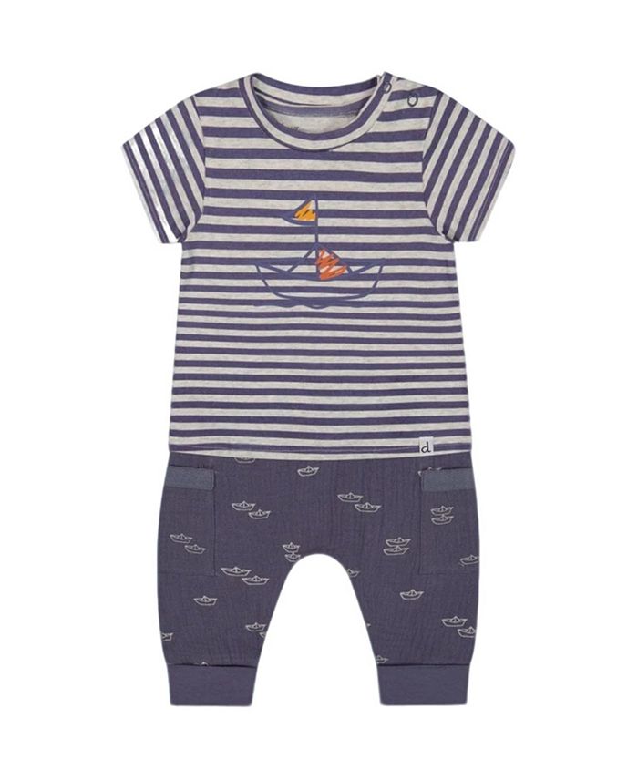 Детский комплект из органического хлопка: топ и штаны из муслина - Baby Deux par Deux, синий
Детский комплект из органического хлопка: топ и штаны из муслина - Baby Deux par Deux, синий