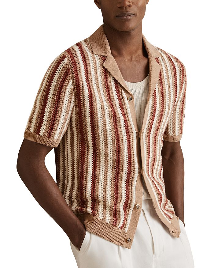 Каррингтон Кружевная Кэмп Рубашка REISS, мультиколор 
Каррингтон Кружевная Кэмп Рубашка REISS, мультиколор