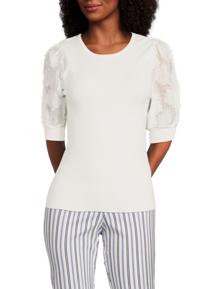 Топ с ребристыми рукавами-блузоном T Tahari, цвет White Star
Топ с ребристыми рукавами-блузоном T Tahari, цвет White Star