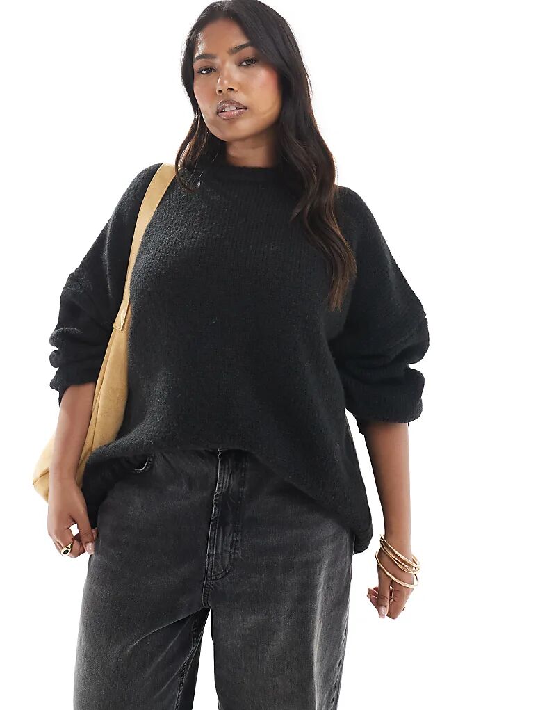 Джемпер свободного кроя с круглым вырезом и закругленным подолом ASOS DESIGN Curve черного цвета
Джемпер свободного кроя с круглым вырезом и закругленным подолом ASOS DESIGN Curve черного цвета
