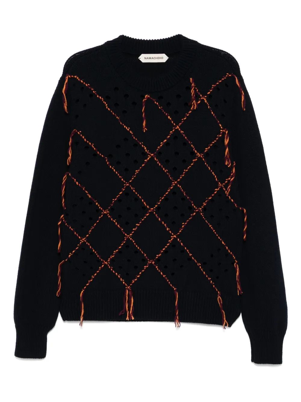 Джемпер вязки интарсия с круглым вырезом Namacheko, синий
Джемпер вязки интарсия с круглым вырезом Namacheko, синий