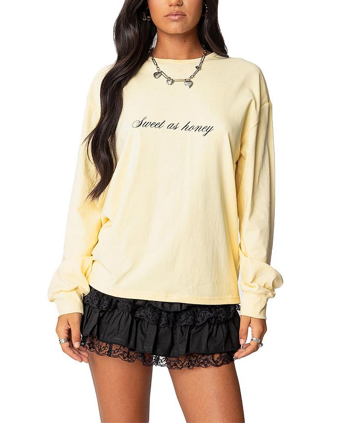 Футболка большого размера с длинным рукавом Honeybee Edikted, желтый
Футболка большого размера с длинным рукавом Honeybee Edikted, желтый