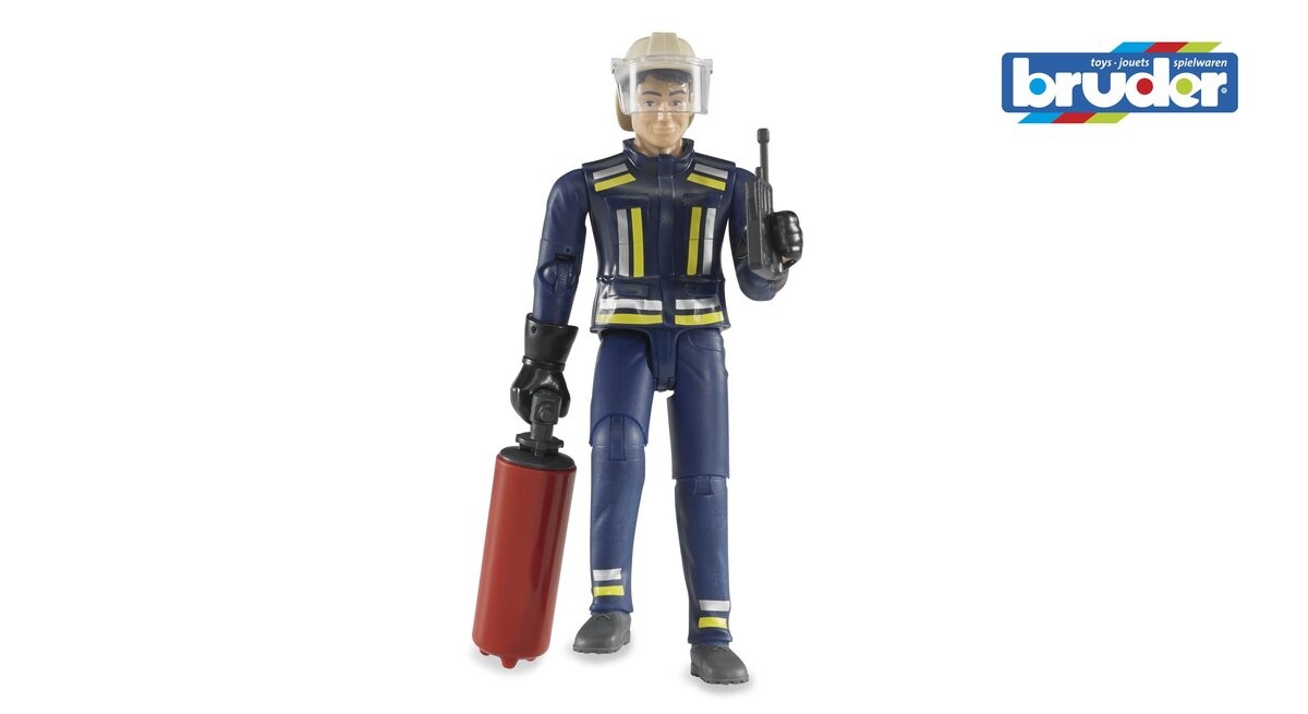 Bruder, Фигурка пожарного с огнетушителем, 060100
Bruder, Фигурка пожарного с огнетушителем, 060100