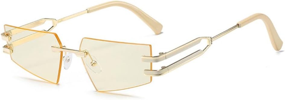 Ретро-солнцезащитные очки без оправы для женщин и мужчин, металлические солнцезащитные очки, женские очки без оправы, защита от УФ-излучения UV400, модные очки LJTJTAV, Gold-light Brown
Ретро-солнцезащитные очки без оправы для женщин и мужчин, металлические солнцезащитные очки, женские очки без оправы, защита от УФ-излучения UV400, модные очки LJTJTAV, Gold-light Brown