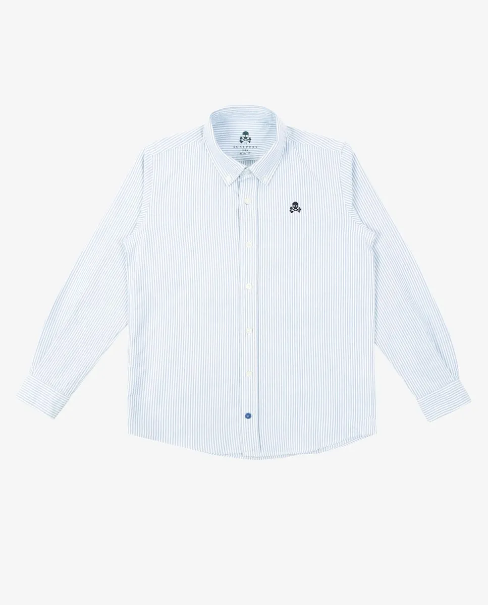 Длинный рукав детская рубашка в полоску Scalpers, светло-голубой
Длинный рукав детская рубашка в полоску Scalpers, светло-голубой