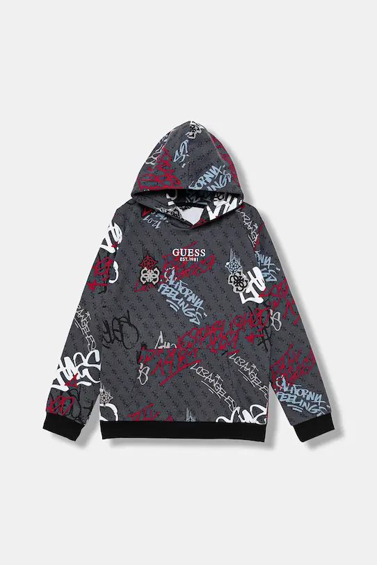 Детская хлопковая толстовка Guess, серый
Детская хлопковая толстовка Guess, серый