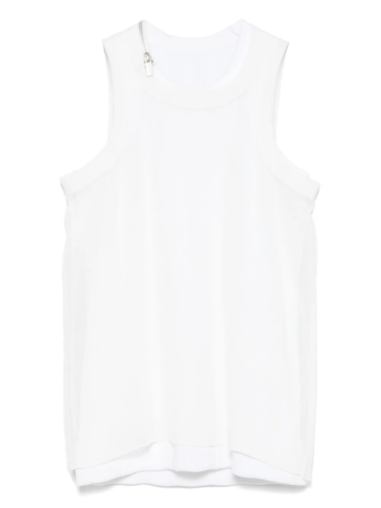 Майка с круглым вырезом sacai, белый
Майка с круглым вырезом sacai, белый