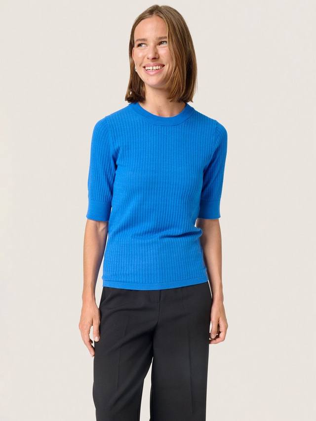 Джемпер из спицевого трикотажа Soaked In Luxury, синий 
Джемпер из спицевого трикотажа Soaked In Luxury, синий