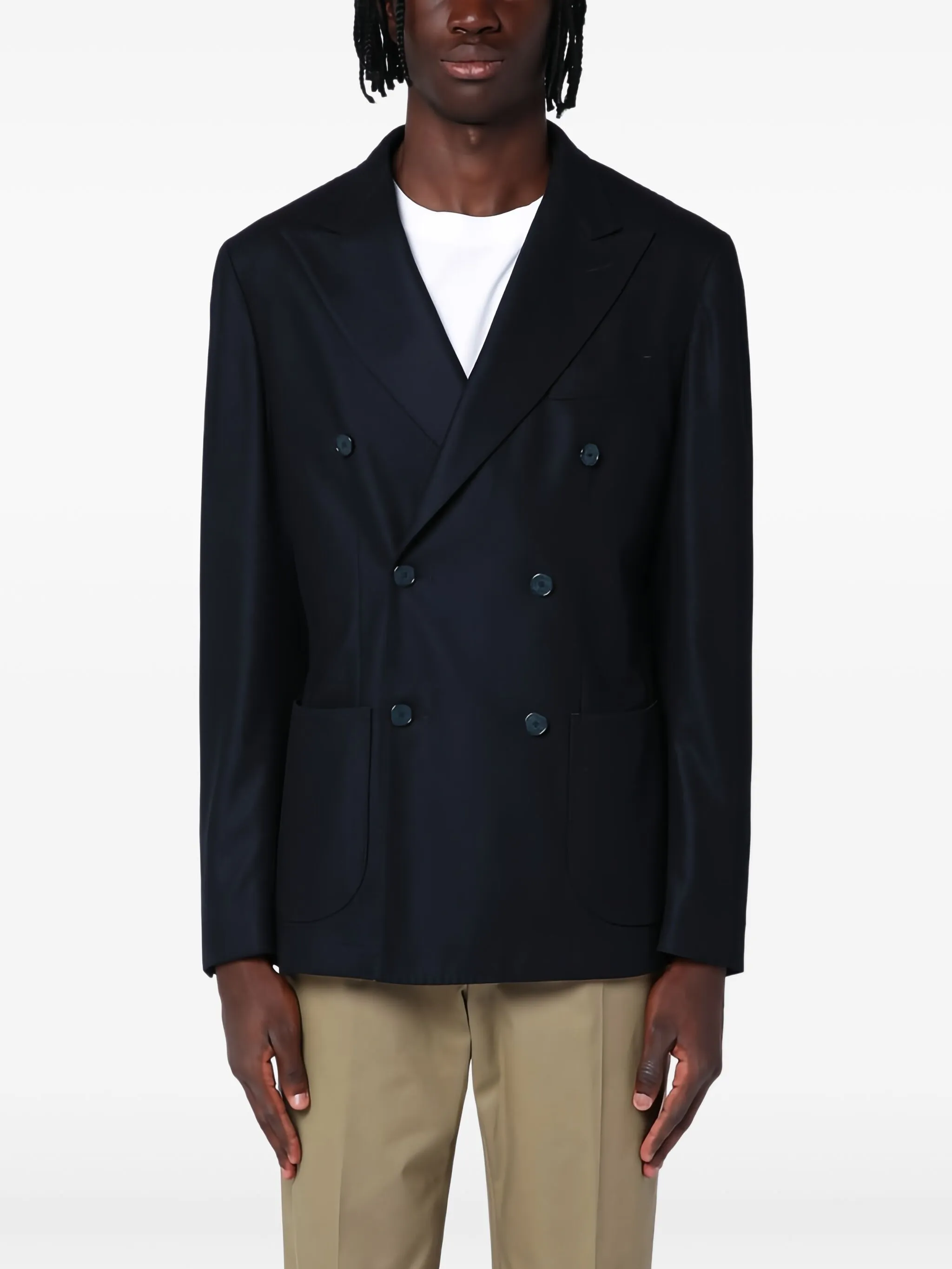 Двубортный пиджак Santaniello, синий
Двубортный пиджак Santaniello, синий