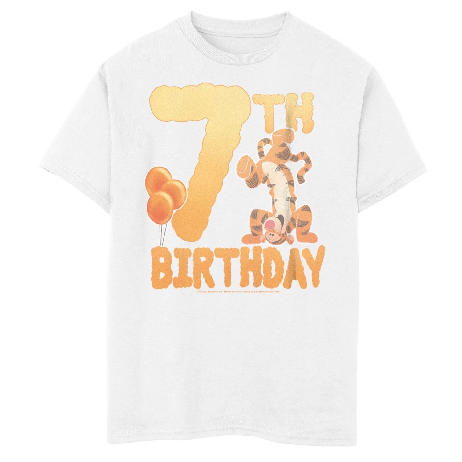 Футболка с изображением тигра на 7-й день рождения Винни-Пуха для мальчиков 8–20 лет Licensed Character 
Футболка с изображением тигра на 7-й день рождения Винни-Пуха для мальчиков 8–20 лет Licensed Character