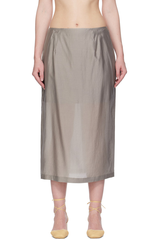 Шелковая миди-юбка Amomento, серый
Шелковая миди-юбка Amomento, серый