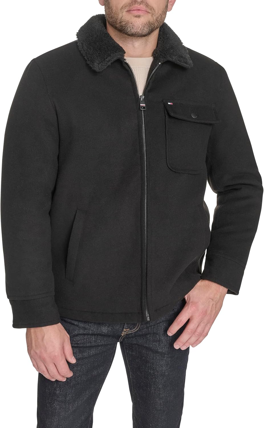 Мужская куртка Tommy Hilfiger из смеси шерсти с воротником из шерпы, Black
Мужская куртка Tommy Hilfiger из смеси шерсти с воротником из шерпы, Black