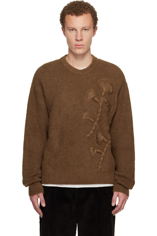 Wooyoungmi Мохеровый свитер бежевого цвета с цветочным принтом
Wooyoungmi Мохеровый свитер бежевого цвета с цветочным принтом