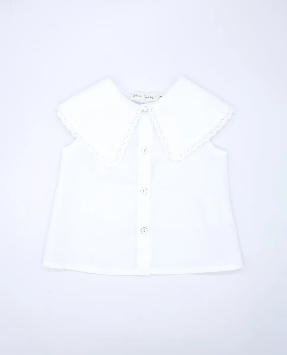 Девичья хлопчатобумажная блузка с макси-воротником Fina Ejerique, белый
Девичья хлопчатобумажная блузка с макси-воротником Fina Ejerique, белый
