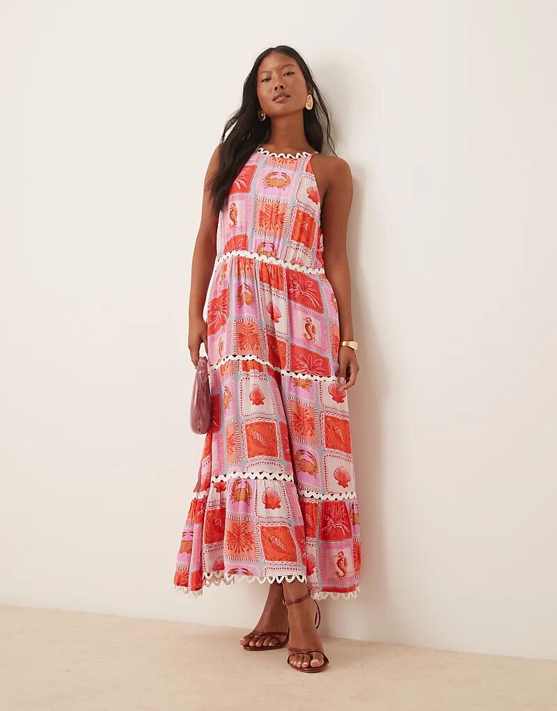 Платье макси Hope & Ivy Petite Rick Rack с высоким воротом, многоярусное, с розовым пляжным принтом
Платье макси Hope & Ivy Petite Rick Rack с высоким воротом, многоярусное, с розовым пляжным принтом