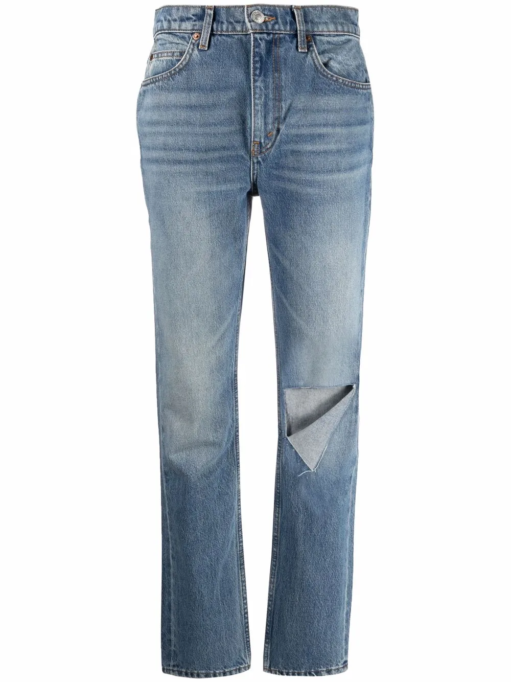 Джинсы с эффектом потертости RE/DONE, синий
Джинсы с эффектом потертости RE/DONE, синий