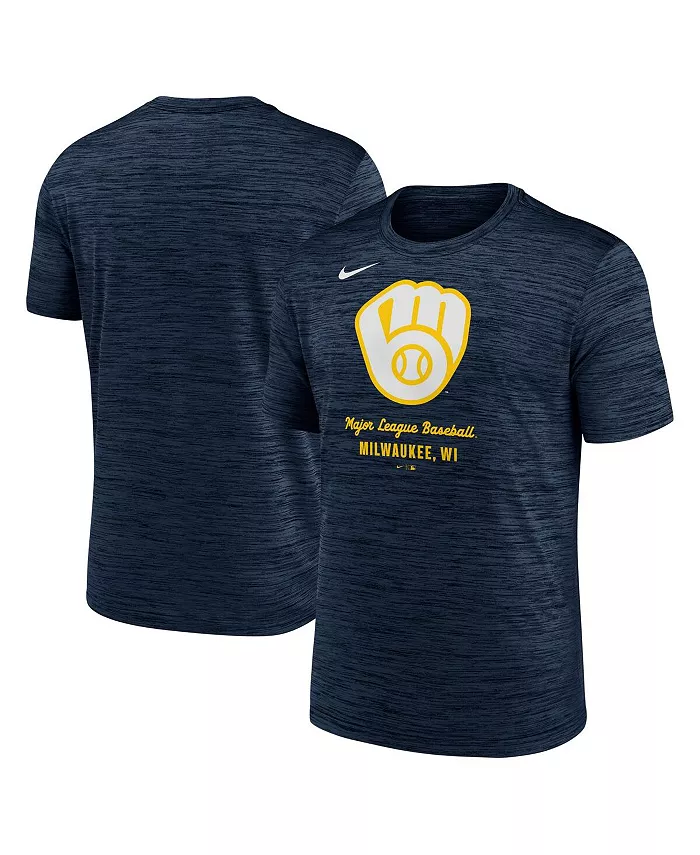 Мужская синяя футболка Milwaukee Brewers Velocity Performance Nike
Мужская синяя футболка Milwaukee Brewers Velocity Performance Nike