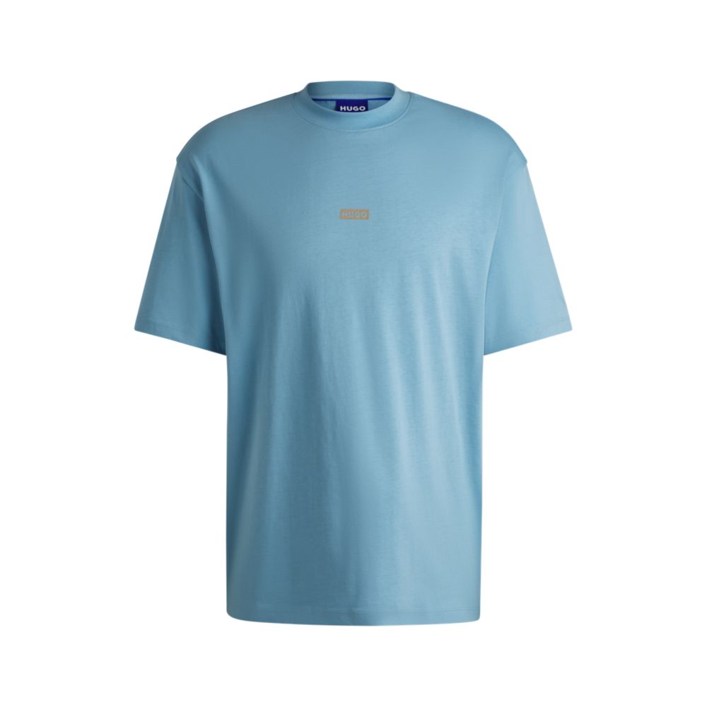 Футболка из хлопкового джерси с логотипом нового сезона HUGO, светло-голубой
Футболка из хлопкового джерси с логотипом нового сезона HUGO, светло-голубой