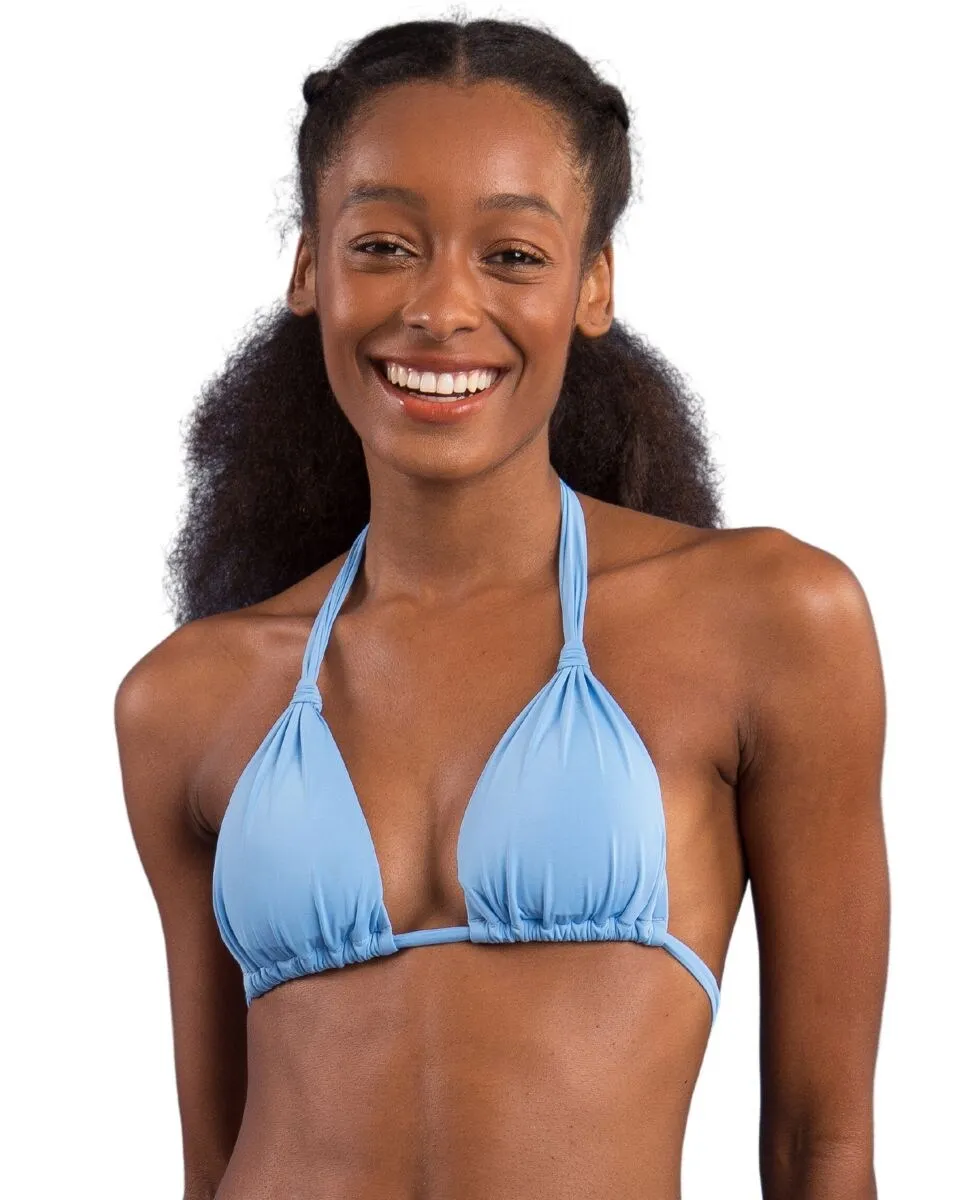 Однотонный лиф бикини с вырезом халтер и набивкой Río de Sol, светло-голубой
Однотонный лиф бикини с вырезом халтер и набивкой Río de Sol, светло-голубой