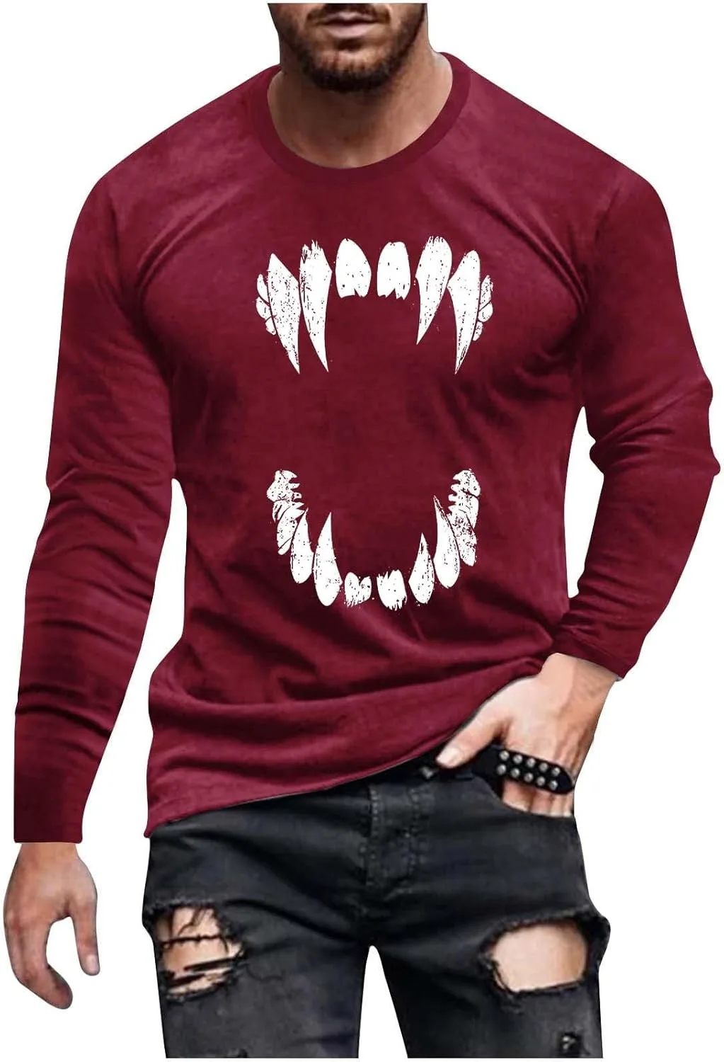 Мужская футболка с принтом скелета Halloween, Long Sleeve
Мужская футболка с принтом скелета Halloween, Long Sleeve