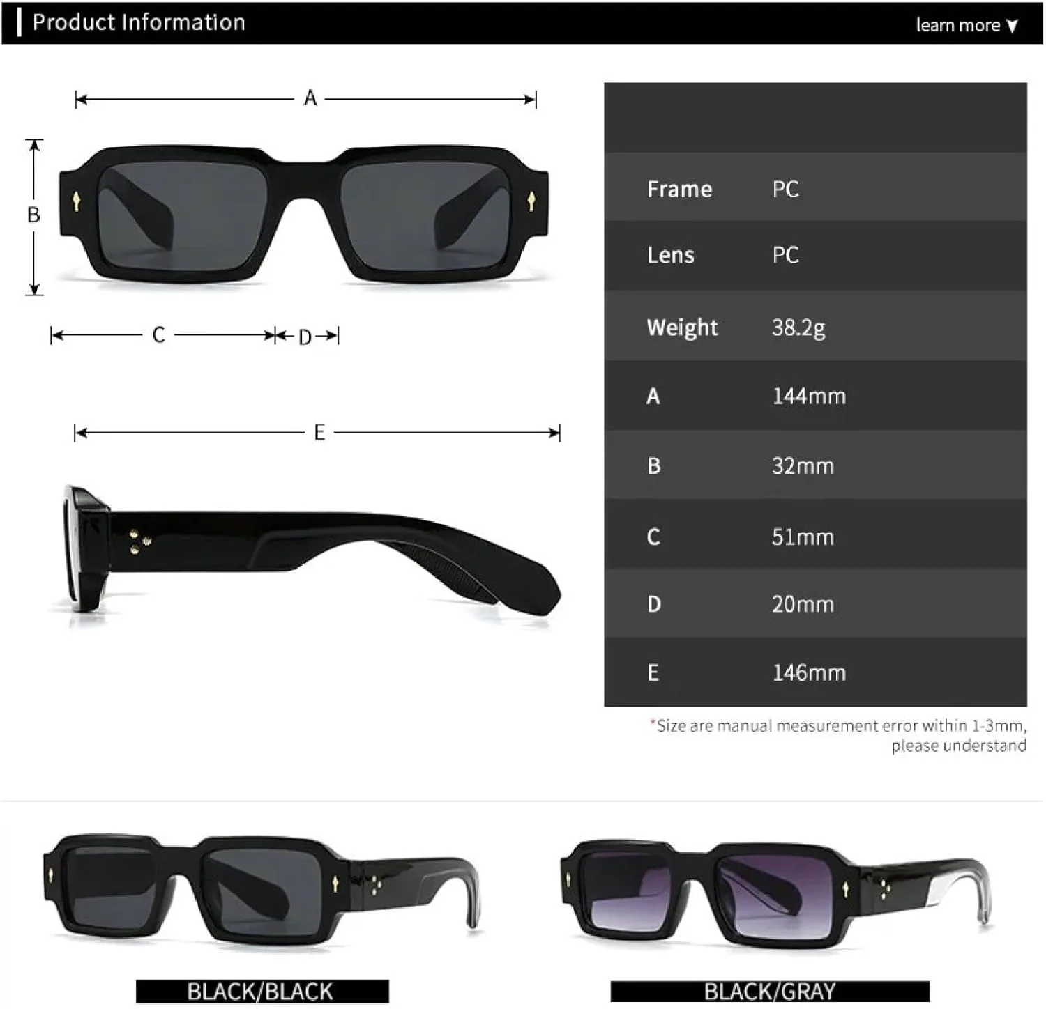 Классические солнцезащитные очки с заклепками для женщин и мужчин, модные, винтажные, популярные, в стиле панк, с защитой от УФ-излучения UV400 TVTBBVV, Blue Blue
Классические солнцезащитные очки с заклепками для женщин и мужчин, модные, винтажные, популярные, в стиле панк, с защитой от УФ-излучения UV400 TVTBBVV, Blue Blue