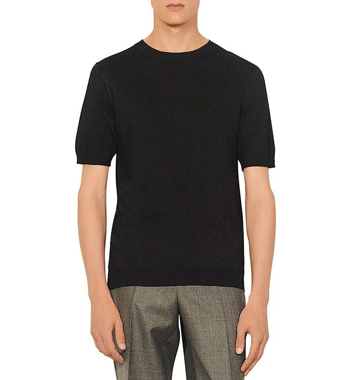 Однотонная трикотажная футболка Sandro Pablo, черный
Однотонная трикотажная футболка Sandro Pablo, черный