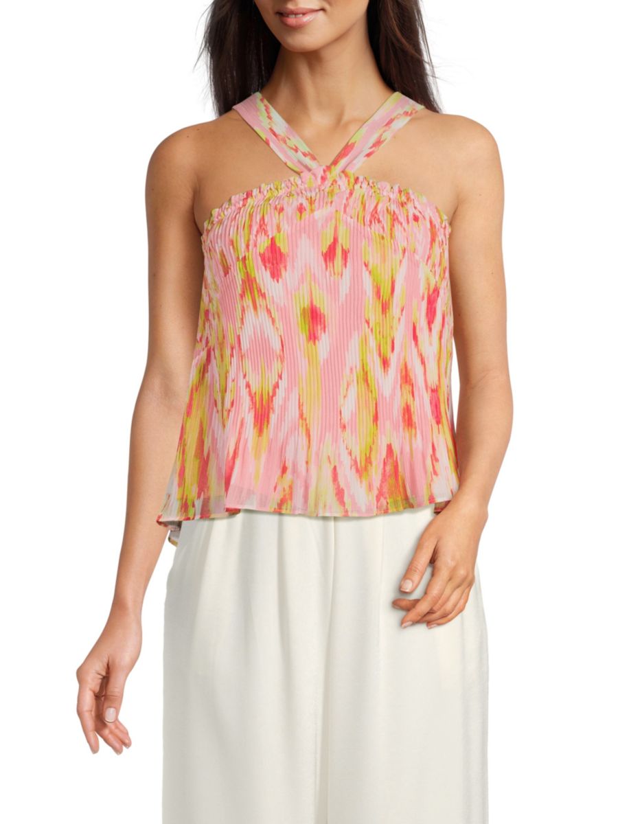 Плиссированный топ-халтер с принтом Ramy Brook, цвет Pink Tulip Multi
Плиссированный топ-халтер с принтом Ramy Brook, цвет Pink Tulip Multi
