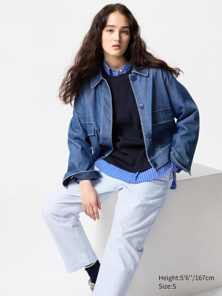 Свободные брюки длиной до щиколотки из хлопка в полоску Uniqlo, цвет 61 синий
Свободные брюки длиной до щиколотки из хлопка в полоску Uniqlo, цвет 61 синий