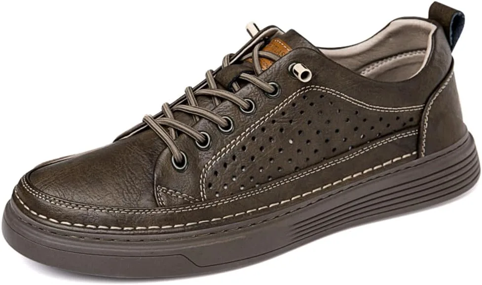 Мужские повседневные обувь, модные кожаные низкие кеды, дышащие удобные прогулочные туфли для мужчин Abborora, хаки
Мужские повседневные обувь, модные кожаные низкие кеды, дышащие удобные прогулочные туфли для мужчин Abborora, хаки