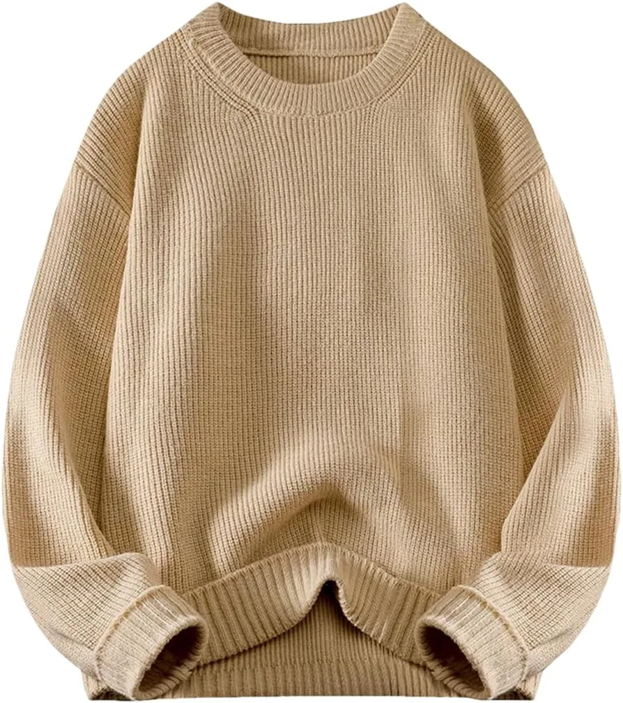 Мужской свитер с круглым вырезом, утепленный, приталенный
Мужской свитер с круглым вырезом, утепленный, приталенный