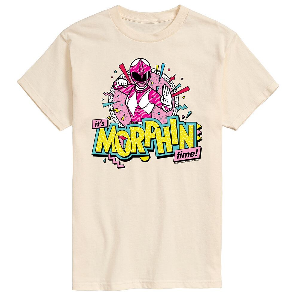 Мужская розовая футболка с рисунком Power Rangers Morphin Time Licensed Character, бежевый
Мужская розовая футболка с рисунком Power Rangers Morphin Time Licensed Character, бежевый