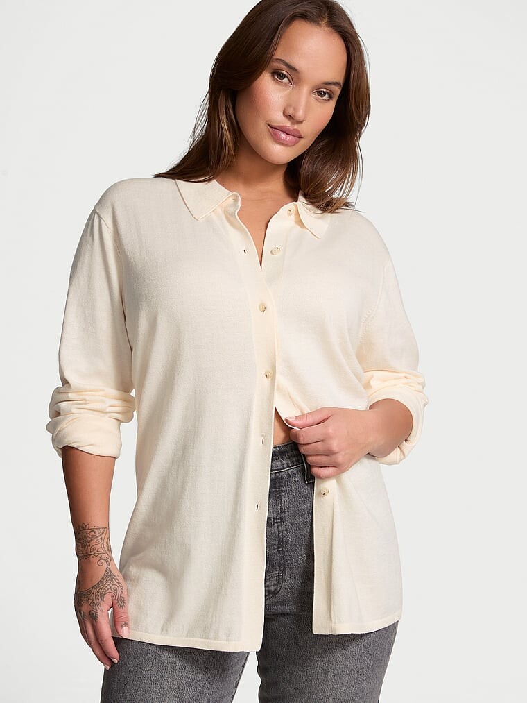 Роскошная кремовая трикотажная рубашка на пуговицах Victoria'S Secret, мультиколор
Роскошная кремовая трикотажная рубашка на пуговицах Victoria'S Secret, мультиколор