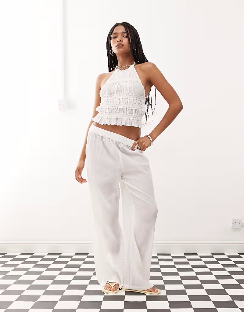 COLLUSION текстурированные широкие брюки-комбинезон
COLLUSION текстурированные широкие брюки-комбинезон